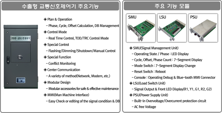 주요 사양 및 기능 모듈